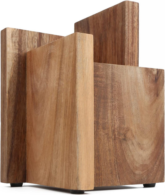 Resafy Magnetic Knife Block Knives Display Stable Board Holder Rack Magnetic Stands with Strong Enhanced Magnets on Both Sides Anti-slip Feet
