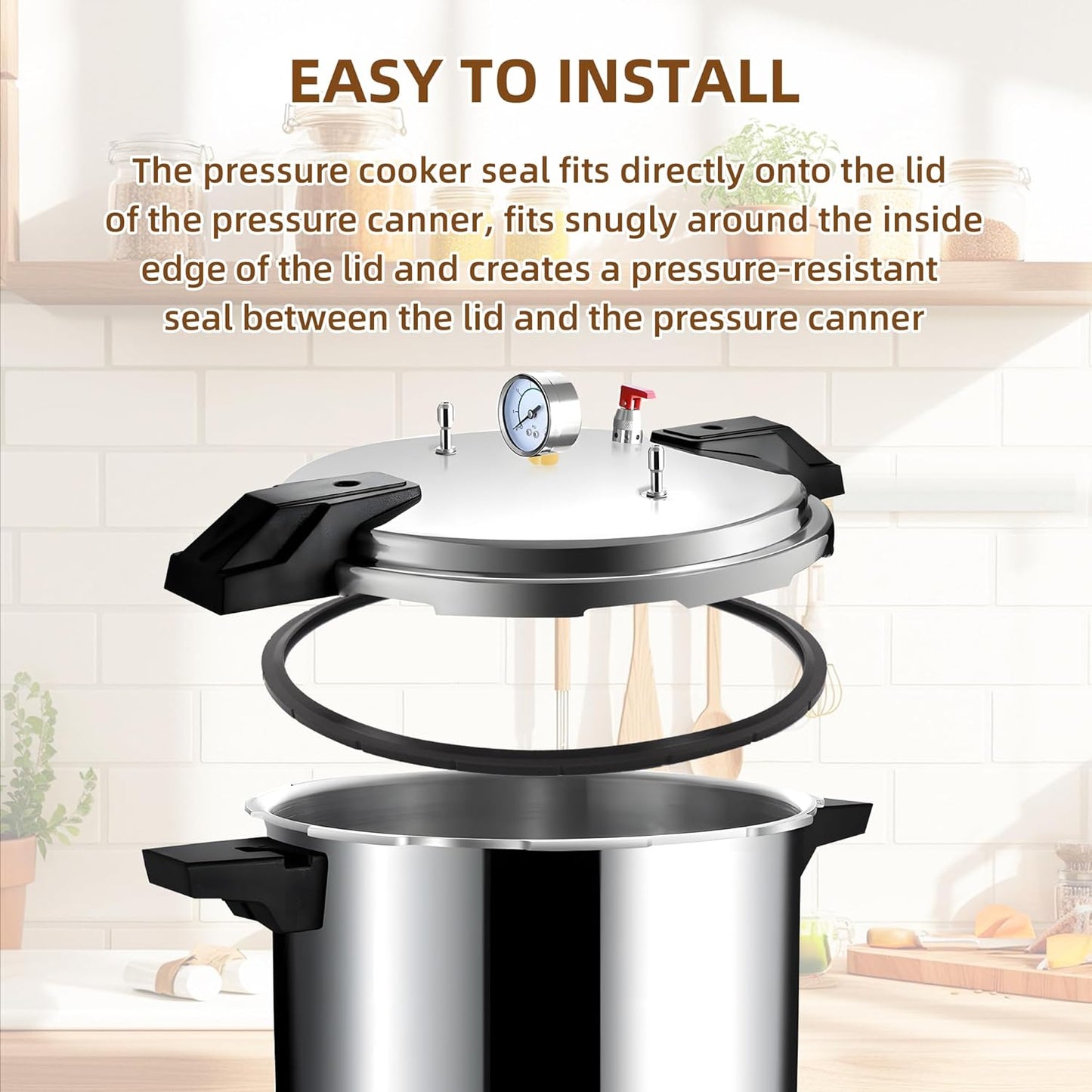 09924 Pressure Canner Sealing Ring, Overpressure Plug (2 Sets) Fit for Presto 6 and 8 Quart Pressure Cooker 0128206 0128202 0128203 0128204 0128303 0126306