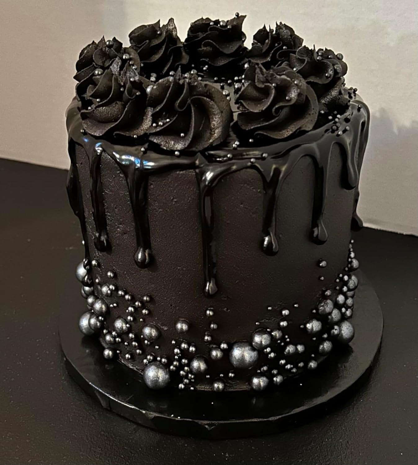 Edible 4 in1 Pearls Sugar Sprinkles 6 oz, Mix size Candy Pearl for Cake Decorating and Cupcake Toppers Cookie Decorations Ice Cream Topping Wedding Halloween Christmas(White,Black,Gold,Pink)