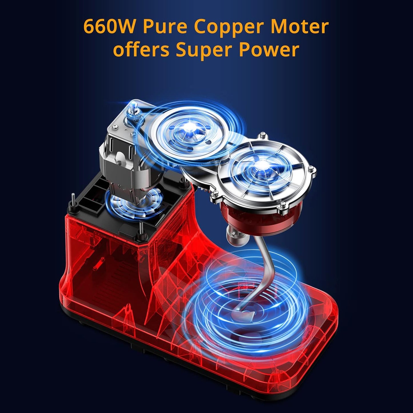 Garvee 7.5QT Stand Food Mixer, 10-Speed Tilt Head 3-IN-1 Kitchen Electric Mixer with Stainless Steel Bowl, Egg Whisk, Dough Hook, Beater, Splash Guard, Compact Dough Mixer for Home Cooks, Red