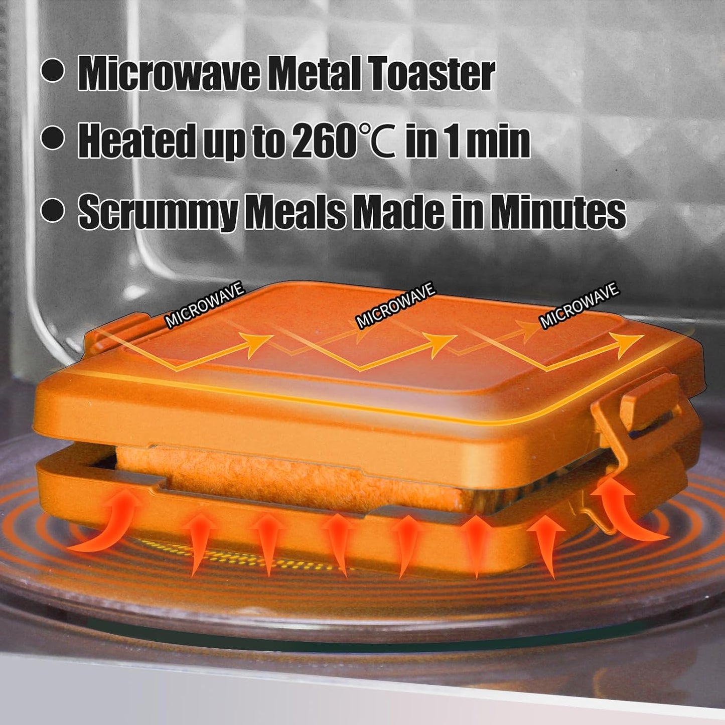 Microwave Sandwich Maker & Waffle Maker 2-in-1 Set - Full Wrap detachable Silicone waffle sandwich maker for Breakfast/meats,Fast Grilled cheese,Dishwasher Safe,Portable for Home/Travel/Gifts