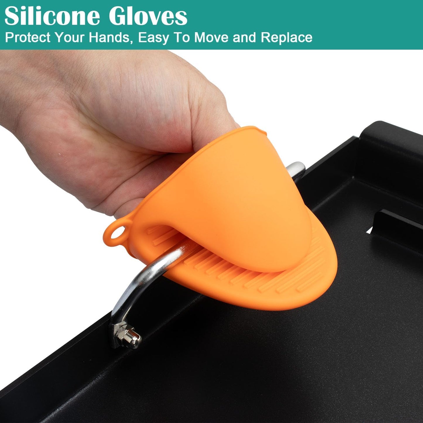 Full Size Griddle Inserts for Char-Broil Performance 2 Burner Series, Flat Top Griddle for Charbroil 463625217 463673517 463673017 463625219 463673519 Grill, Replace for G470-0002-W1 G470-0003-W1