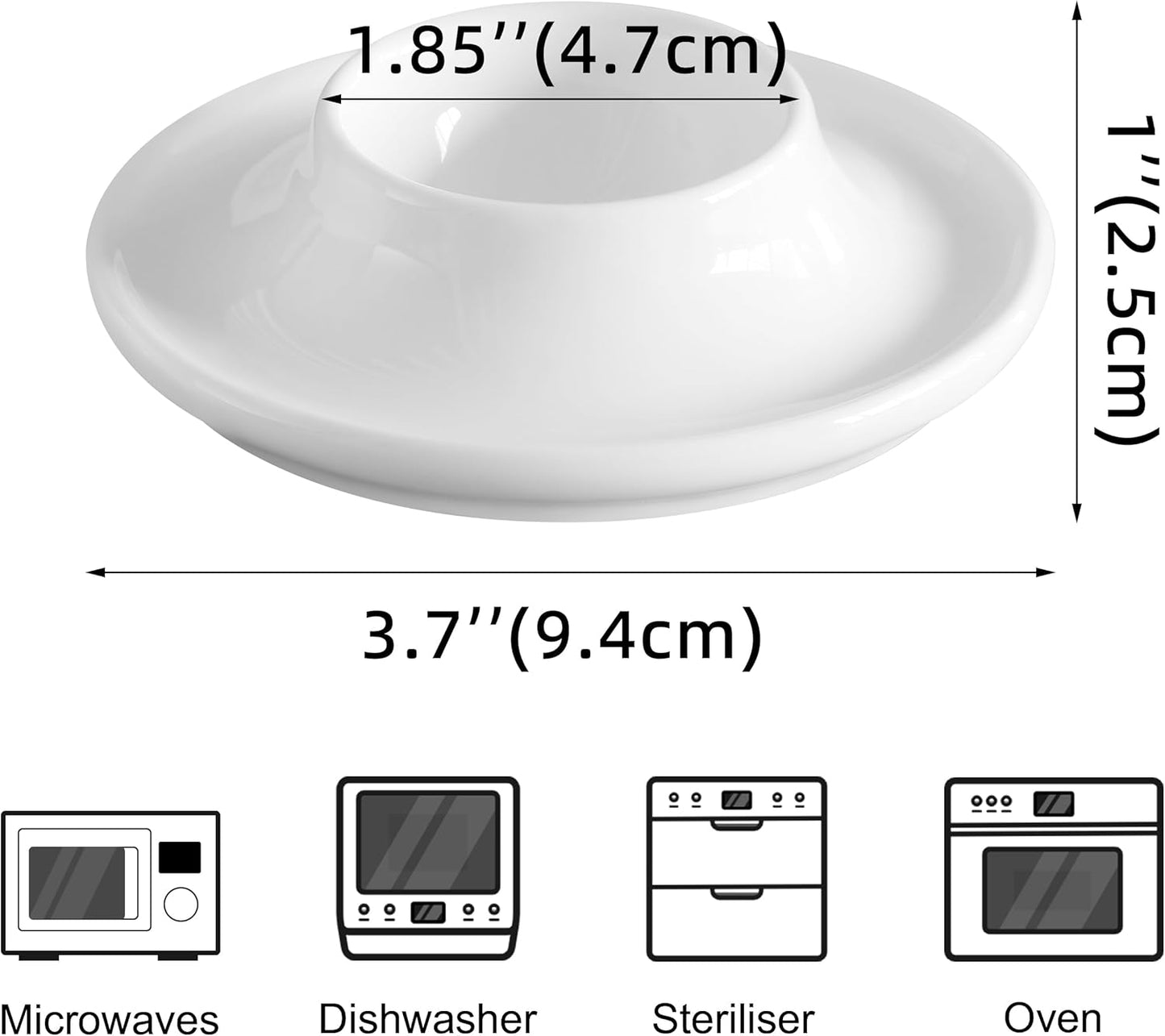 Cinf Ceramic Egg Holder Gift Set of 2 Porcelain Holder Breakfast Boiled Cooking Easy to Clean Childhood Memories Kitchen