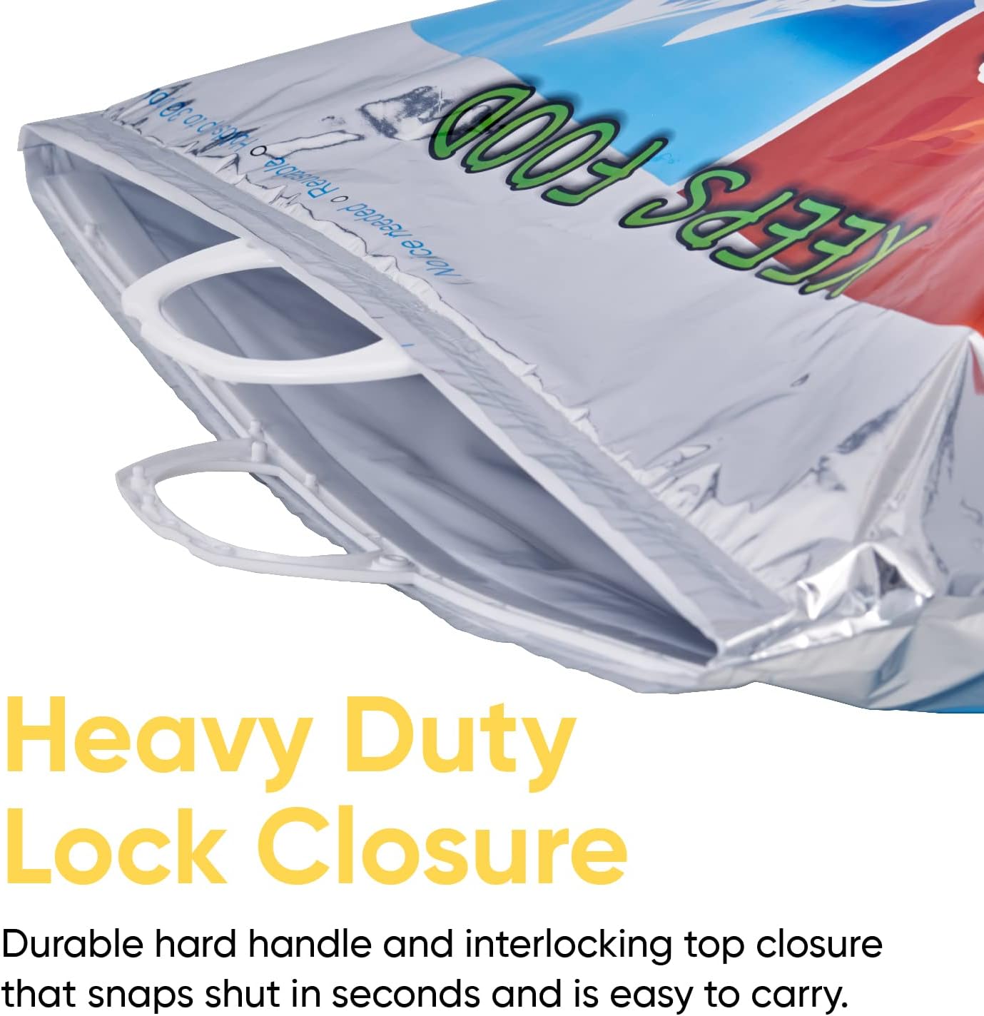 Superio Hot and Cold Insulated Bags for Food Delivery, Grocery Shopping Bags, Food Storage for Hot and Frozen Food for Travel, Disposable Cooler Bag, Reinforced Thermal Lunch Bag (1, 13"x5.5"x8.5")