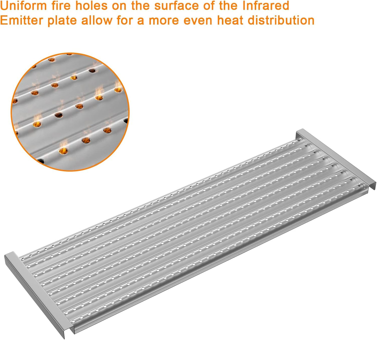 Cooking Grid Grates and Emitter Plates Replacement Parts for Charbroil 2015 and Newer Commercial, Signature, Professional Series TRU-Infrared Gas Grills,Char Broil 3297527R04,Cast Iron