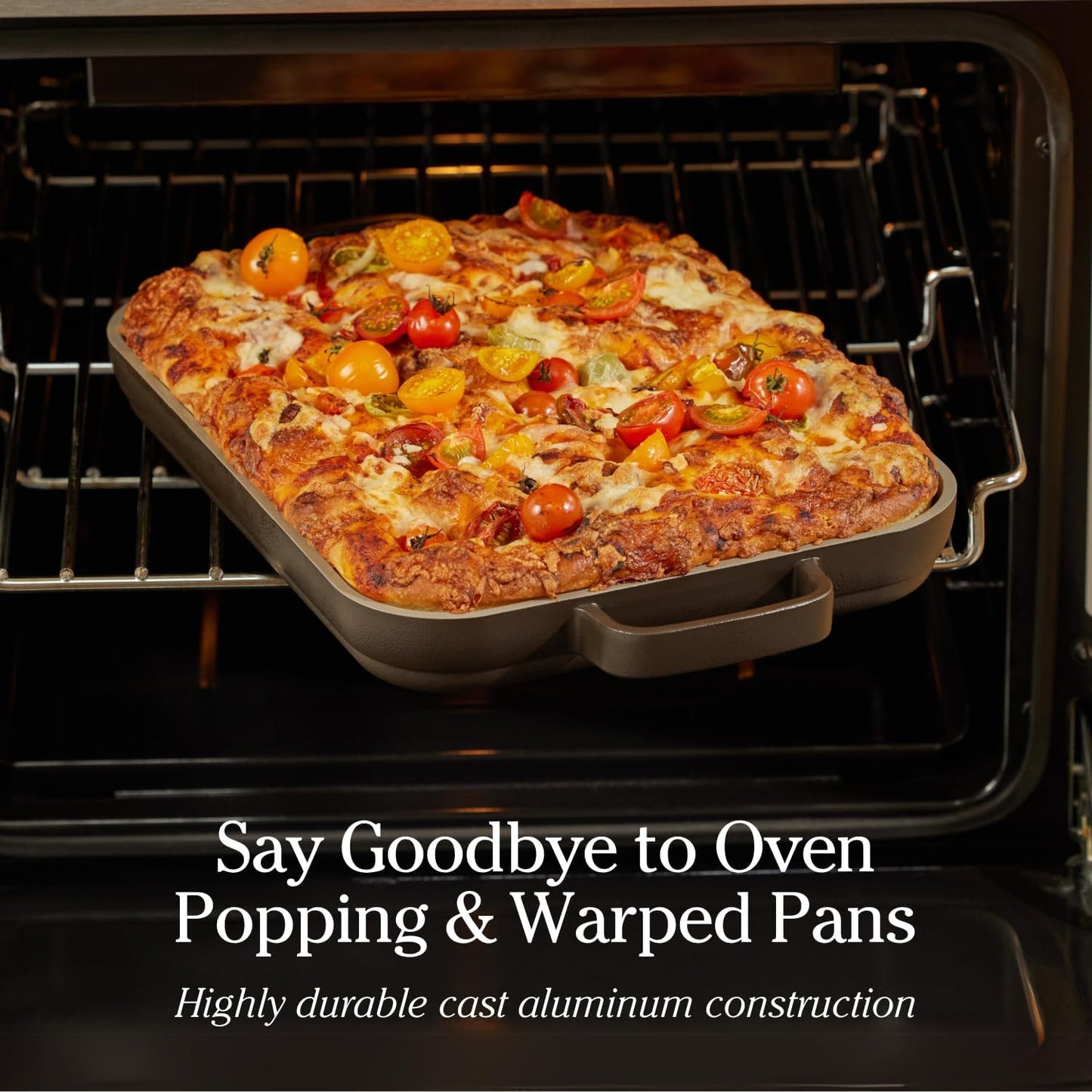 Our Place Mini Griddle Pan - 2 Quart Nonstick Ceramic Sheet Pan & Stovetop Griddle with Handles | Toxin-Free Cast Aluminum | Oven Safe up to 450°F | Steam