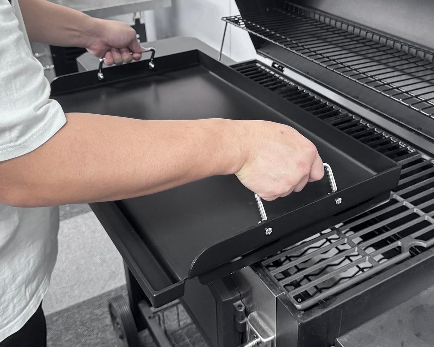 25"x16" Nonstick Coating Griddle for Gas Grill, Universal Griddle Insert for Gas Stove/Gas Grill/Electric/Charcoal, Flat Top Plate for Outdoor Cooking and Camping Grilling