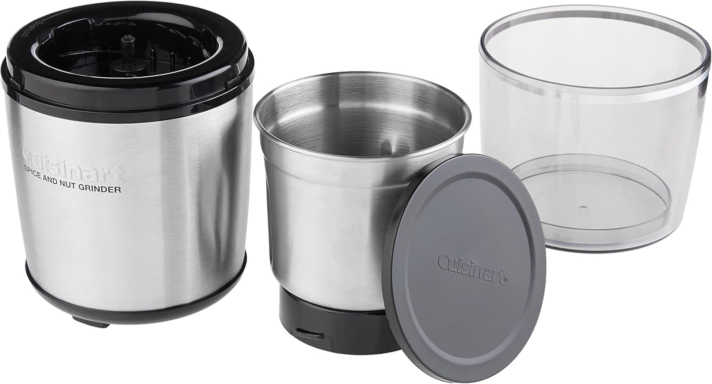 Cuisinart Mini Prep Plus 4 Cup Food Processor and Spice-and-Nut Grinder Bundle, Stainless Steel