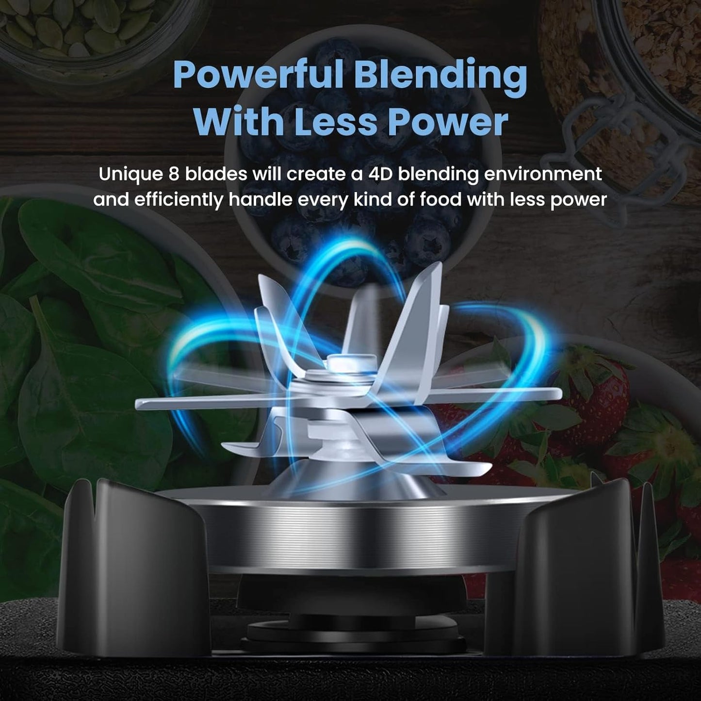 SYBO Commercial Professional Blender With Quiet Shield, Self-Cleaning, Dishwasher safe, Heavy-Duty 1400W High-Speed 28000RPM, 48oz/1.5pt, for Juice, Ice Shakes, Smoothies