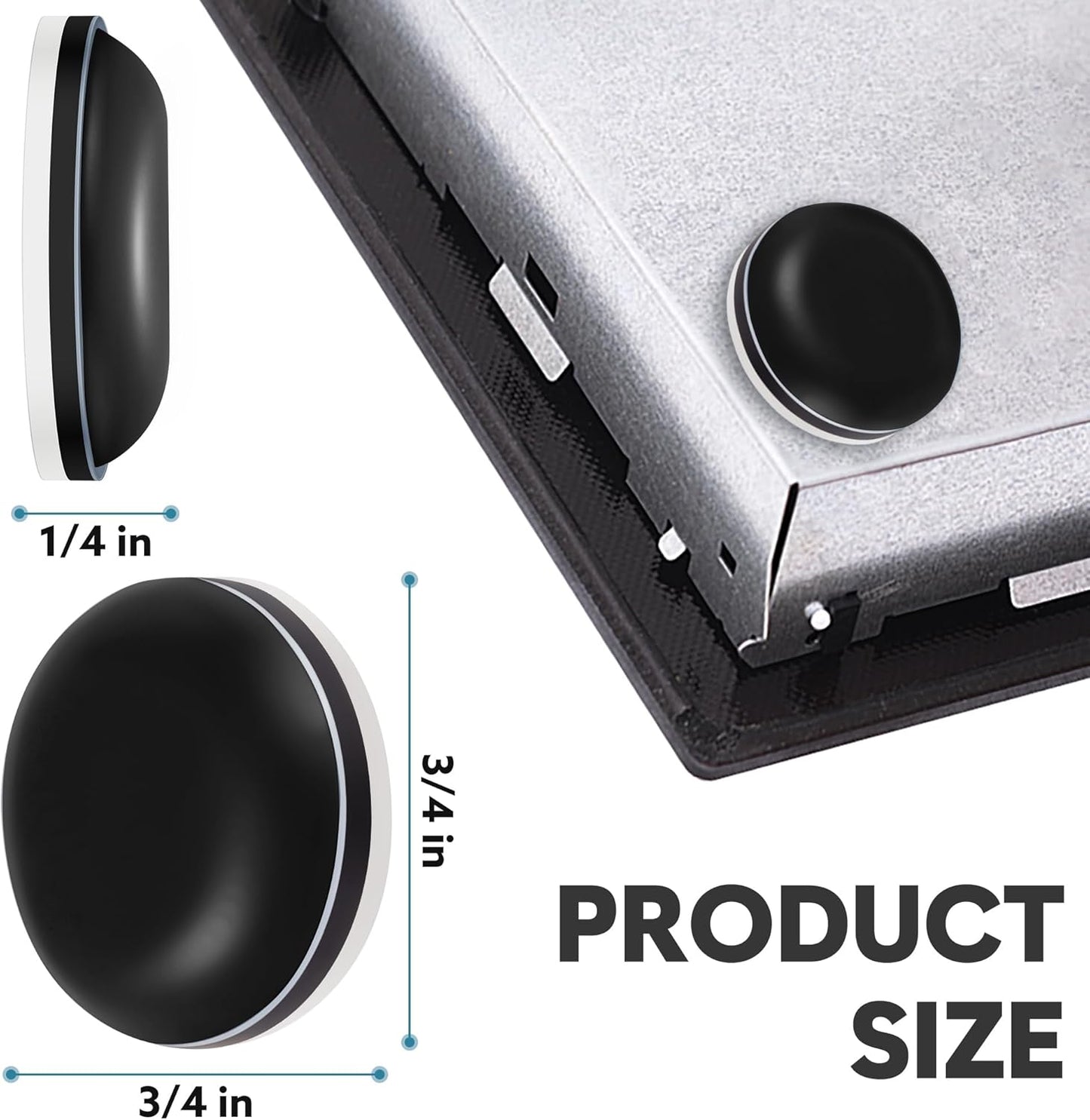 Appliance Sliders for Kitchen Black 24 PCS Self-Adhesive Small Kitchen Appliance Slider Hacks Easy to MovIing & Space Saving Must Have Gadgets Mixer Accessories for countertop