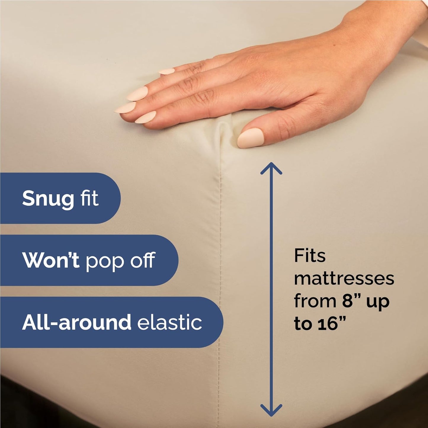 Full Size 4 Piece Sheet Set - Comfy Breathable & Cooling Bed Sheets Set - Hotel Luxury Bedding for Women, Men, Kids, Teens, Boys & Girls - Deep Pockets, Ultra-Soft and Wrinkle Free - Oeko-Tex - Wheat