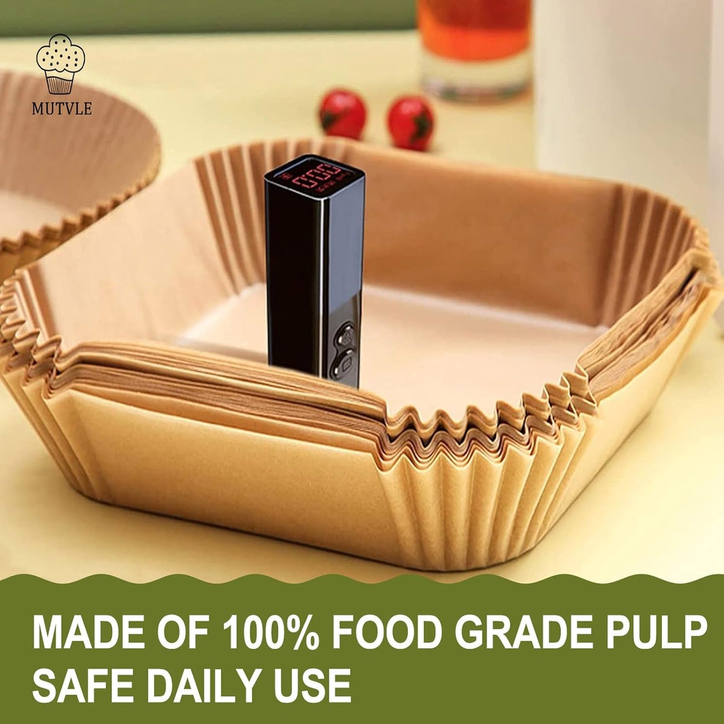 Air Fryer Liners for Ninja Crispi Air Fryer, Ninja Crispi Accessories for Ninja Crispy, 150Pcs Ninja Glass Air Fryer Liners, Crispi Air Fryer Parchment Paper Liners, Ninja Kitchen Appliances