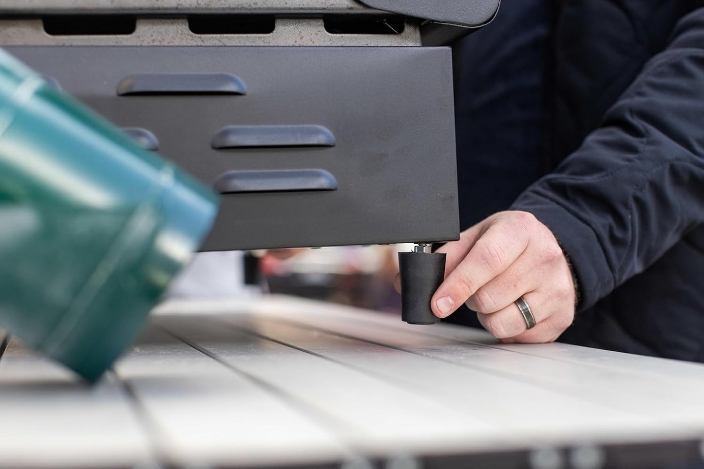 Gridiron Gameday 24" Flat Top Grill – Portable Tabletop Griddle with Hinged Lid, 24,000 BTUs, Flamethrower Ignition, Dual Heat Zones & Adjustable Legs for Tailgating, Camping, Outdoor Cooking