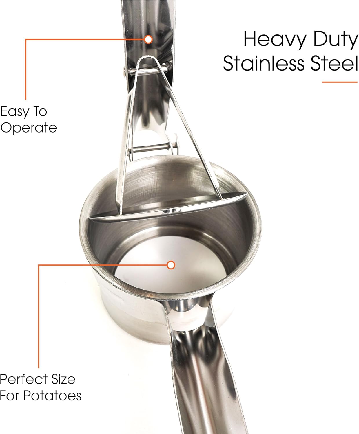 Potato Ricer with Stainless Steel Potato Peeler and 3 Interchangeable Discs | 15 oz Stainless Steel Potato Masher, Kitchen Gadget for Potatoes, Potato Ricer Kitchen Tool by Savver