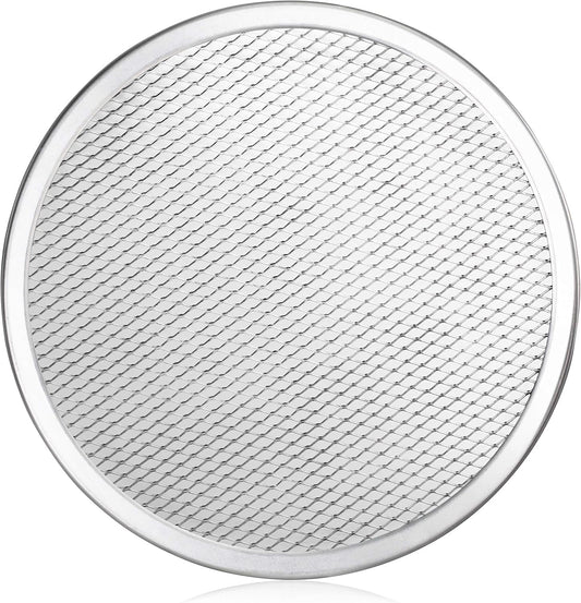 New Star Foodservice 50998 Restaurant-Grade Aluminum Pizza Baking Screen, Seamless, 20-Inch, Pack of 6