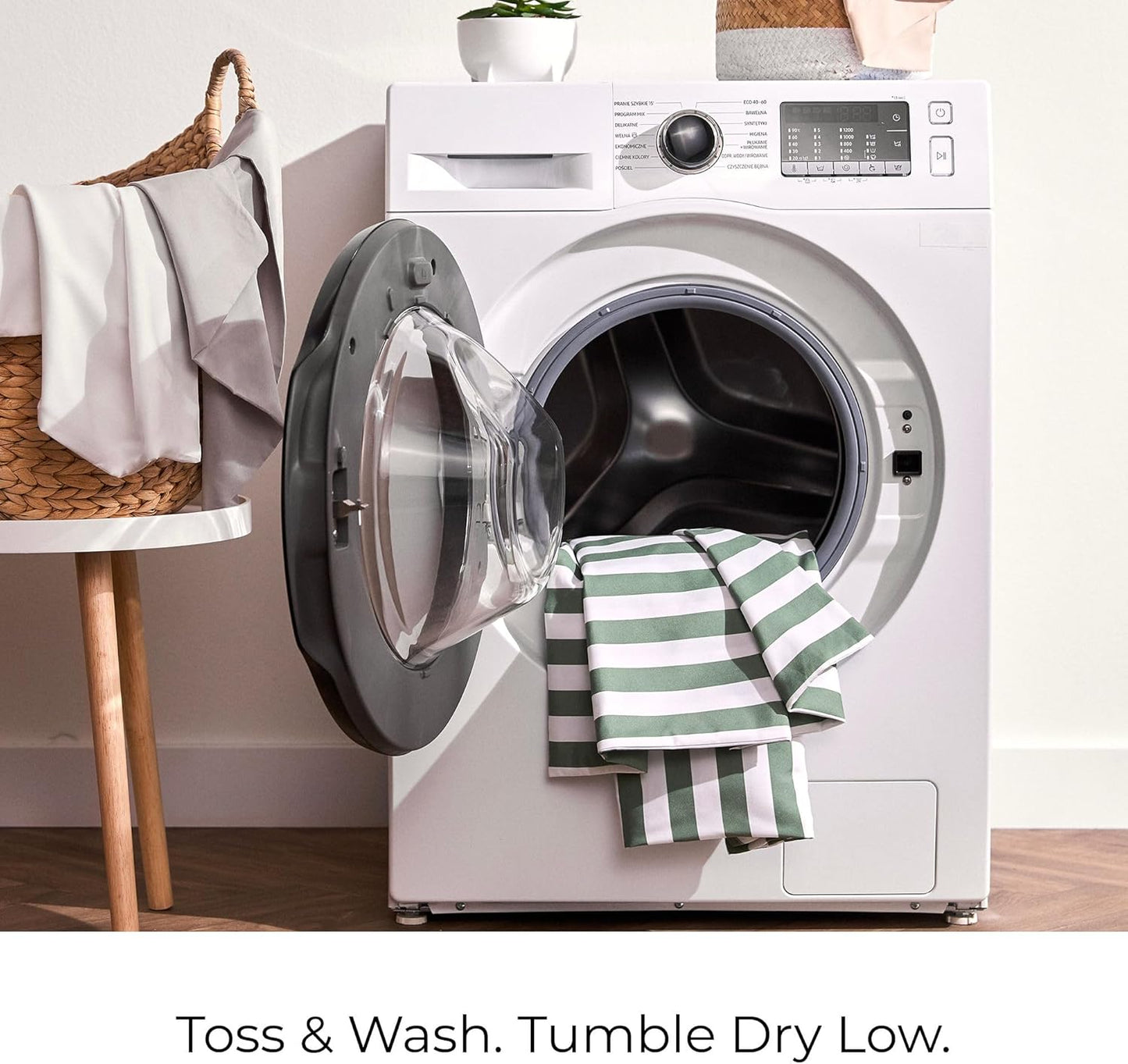 Mellanni California King Sheets Set - 4 PC Iconic Collection Bedding - Hotel Luxury, Extra Soft, Cooling Bed Sheets - Wrinkle, Fade, Stain Resistant (Cal King, Oxford Stripe Sage)