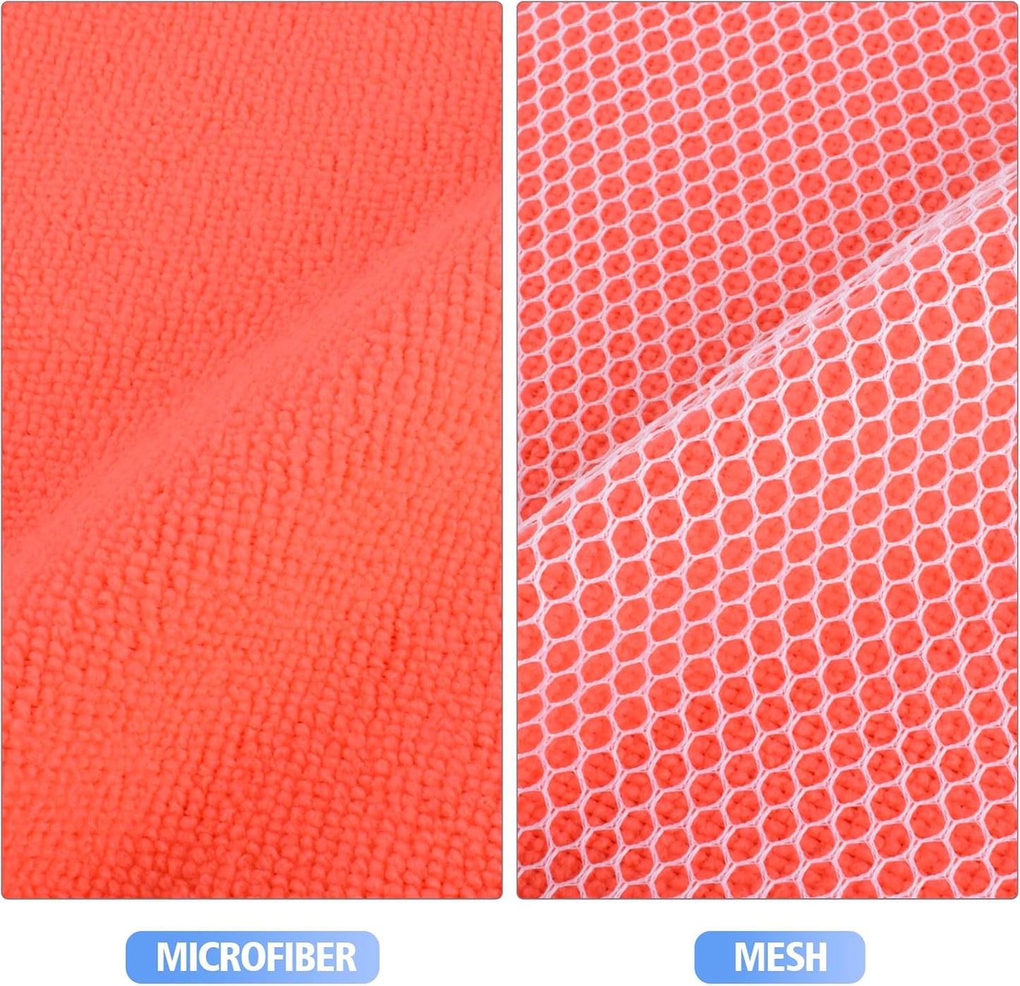 KinHwa Kitchen Washcloths for Dishes Absorbent Microfiber Dish Cloths Quick Dry Dish Rags with Poly Scour Scrub Side Ideal for Kitchen Cleaning (Mixing Colors #1, 7inchx7inch 9 Pack)