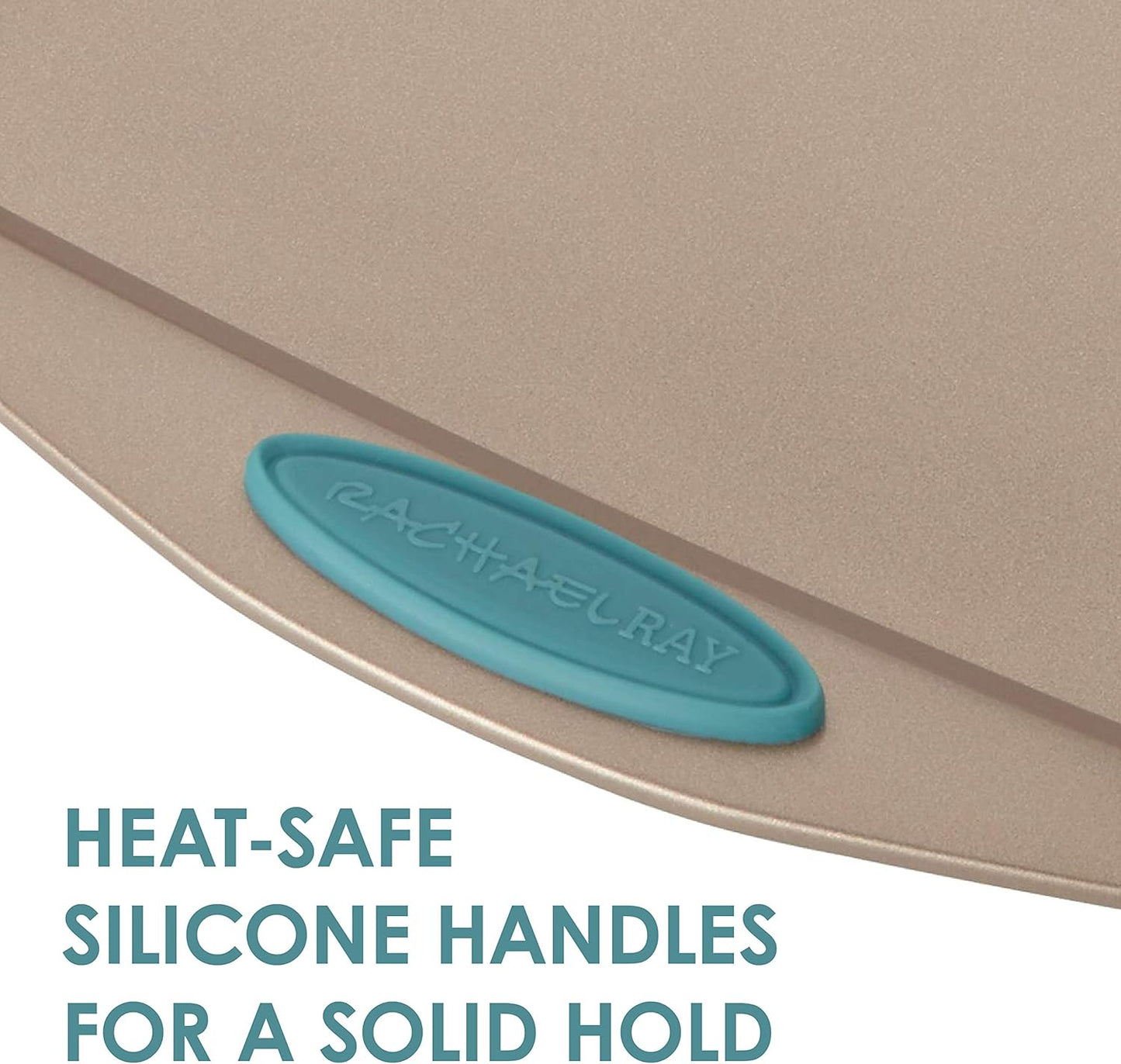 Rachael Ray Cucina Nonstick Baking Pan / Cake Pan With Lid and Grips, Rectangle - 9 Inch x 13 Inch, Brown