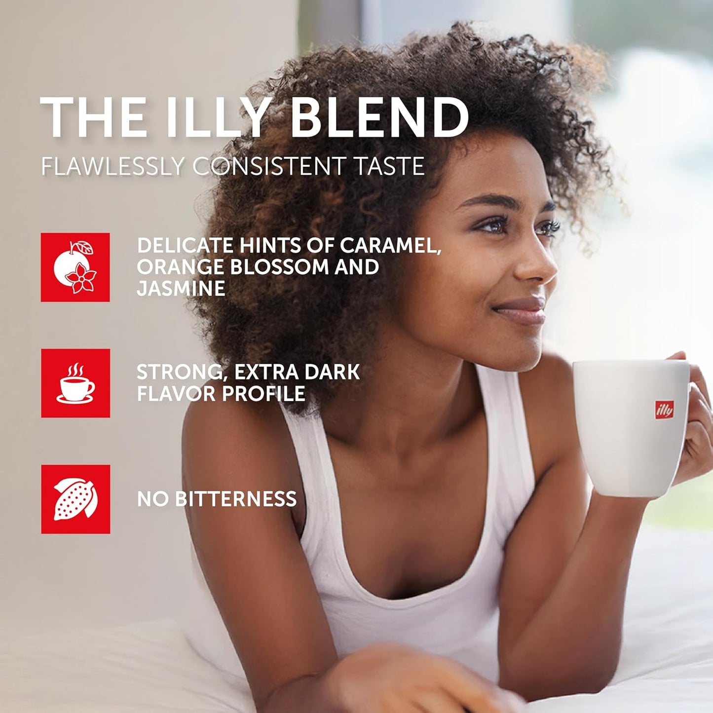 illy Aluminum Espresso Capsules - Compatible with Nespresso Machines - Decaf Coffee - Mild & Balanced - Notes of Caramel and Chocolate - Single Serve Capsules - 10 Count (Pack of 5)