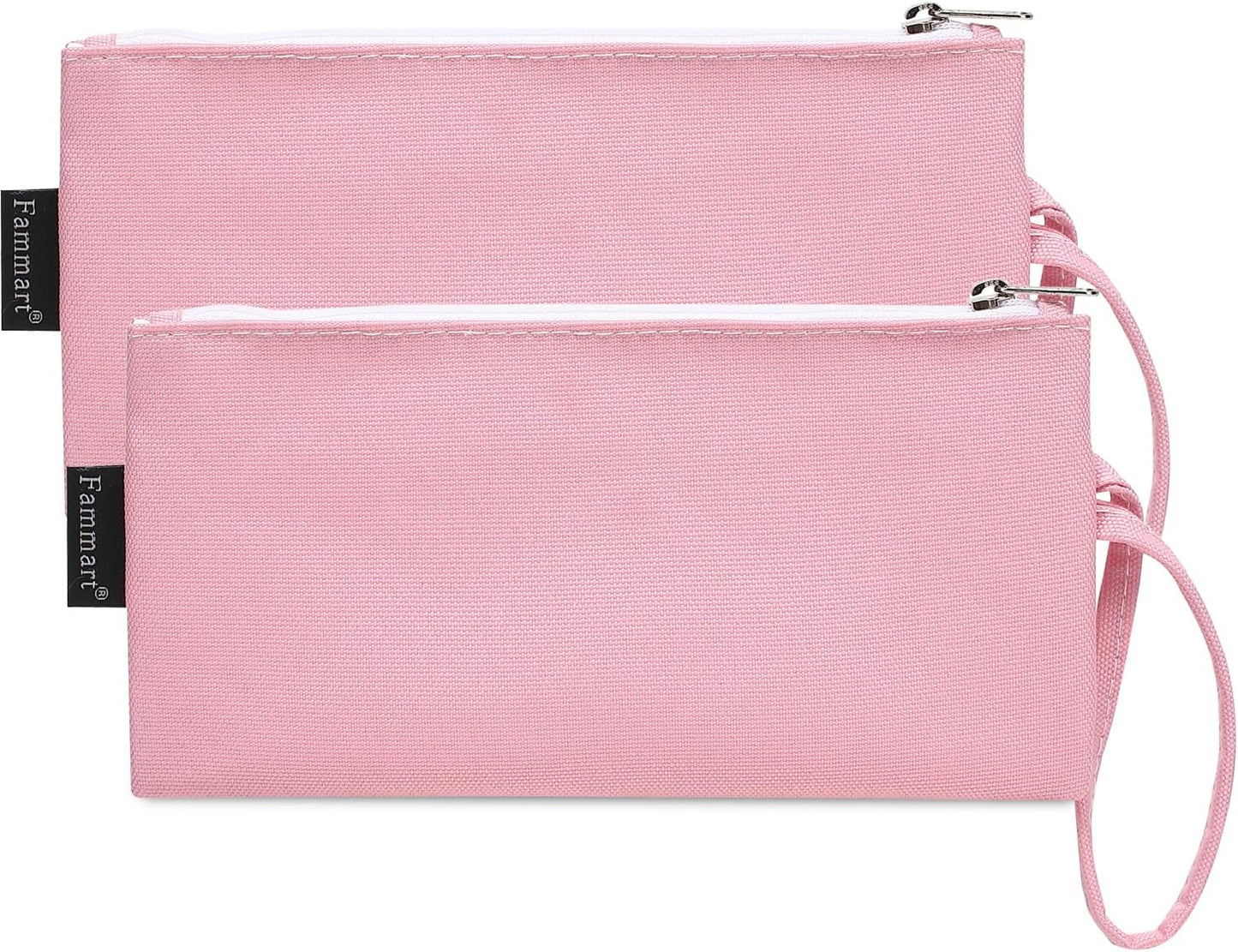 Reusable Sandwich Bag/Snack Bag for Kids & Adults, Dual Layer Lunch Bag with Handle, Washable, Food Safe, BPA Free (2-Pack, Pink)