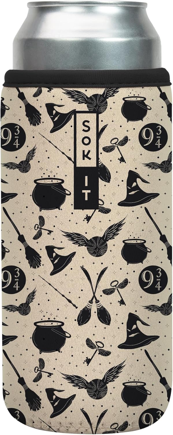 Sok It CanSok Sleeve for Beer & Soda Insulated Neoprene Cover (Wizard's Walk, 25oz Can Sleeve)