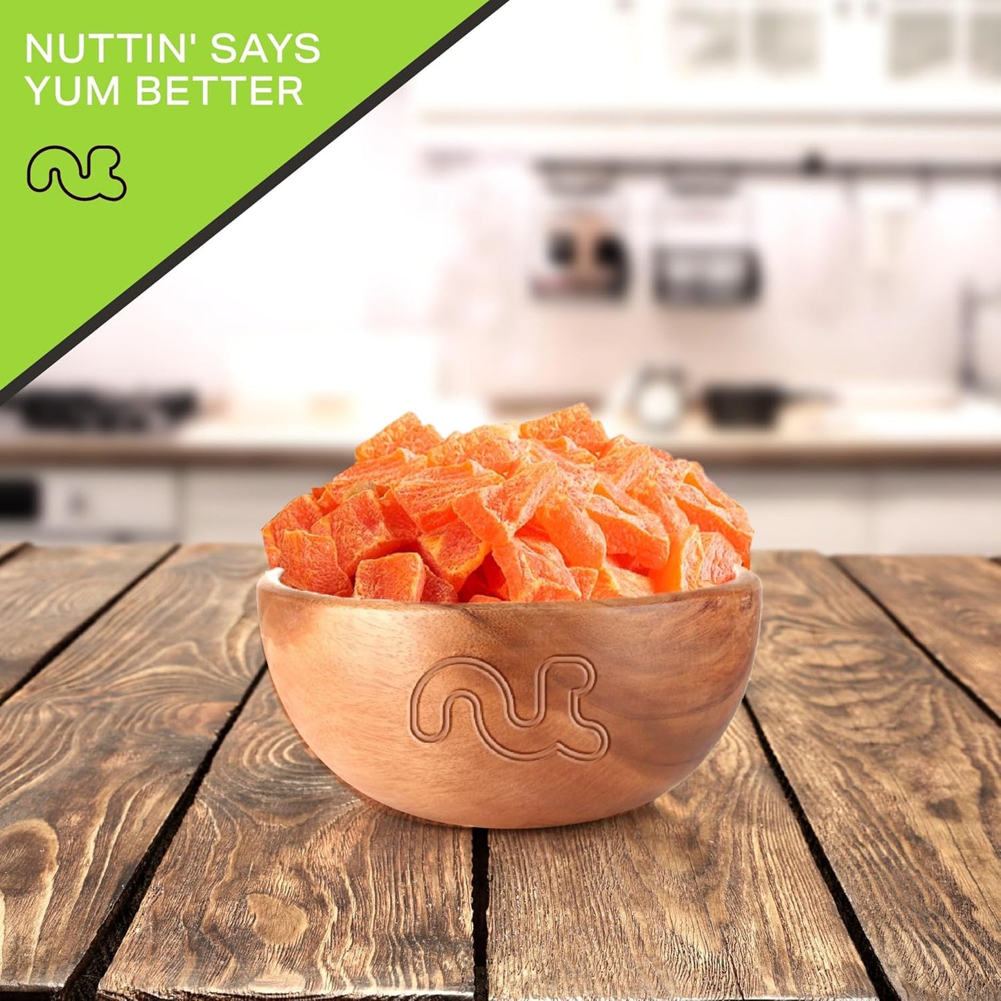 NUT CRAVINGS - Sun Dried Papaya Chunks, Lightly Sweetened (8oz, 1 Pack) Bulk Dry Fruits Packed Fresh in Resealable Bag - Sweet Healthy Snack, Naturally Grown, Vegan, Kosher