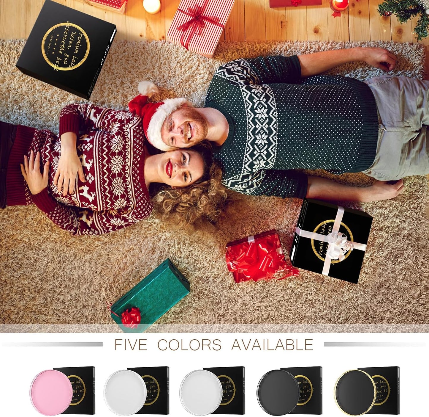 9" Oak Wood Bathroom Tray for Counter, Vanity Tray for Perfume Lotion Candle Makeup Jewelry Sink Soap Holder Turntable Dresser Organizer Countertop Coffee Table Decor Organization and Storage White