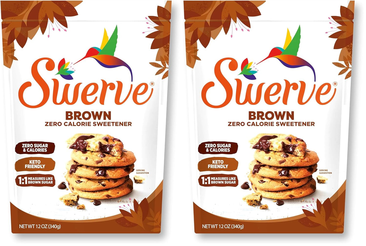 Swerve Ultimate Sugar Replacement Sweetener, Brown Sugar Substitute, Keto Friendly, Zero Calorie, Zero Sugar, Non-Glycemic, Gluten Free, 12 ounces (Pack of 2)