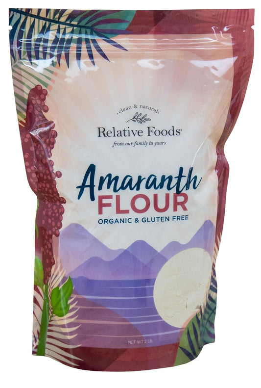 Relative Foods Organic Amaranth Flour – Gluten-Free, High Protein Organic Millet Flour – Amaranth Powder Ideal for Baking, Thickening, Flatbreads & More – 2lb Bag