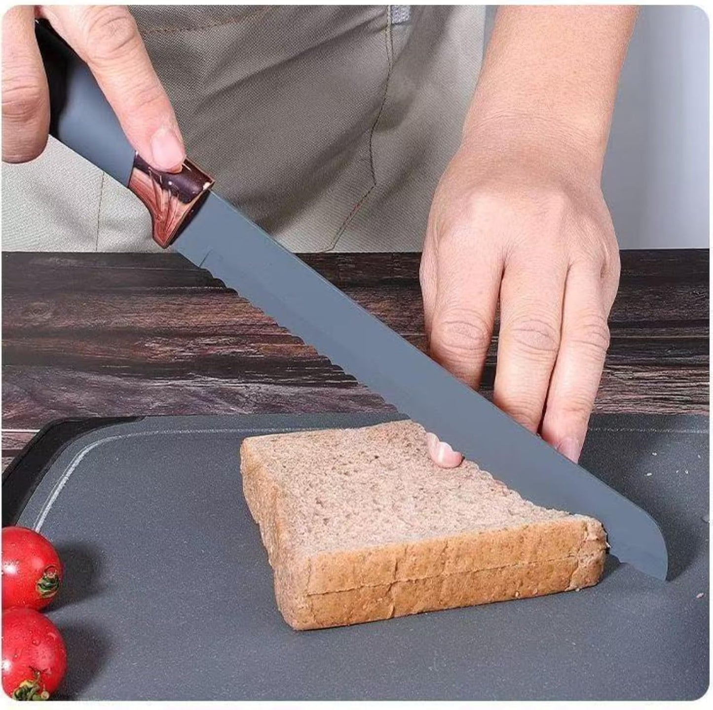 Kitchen Utensil Set with Holder, 19-Piece Silicone Cooking Tools, Wooden Handles, Available in White, Grey, Pink,Black (Black)