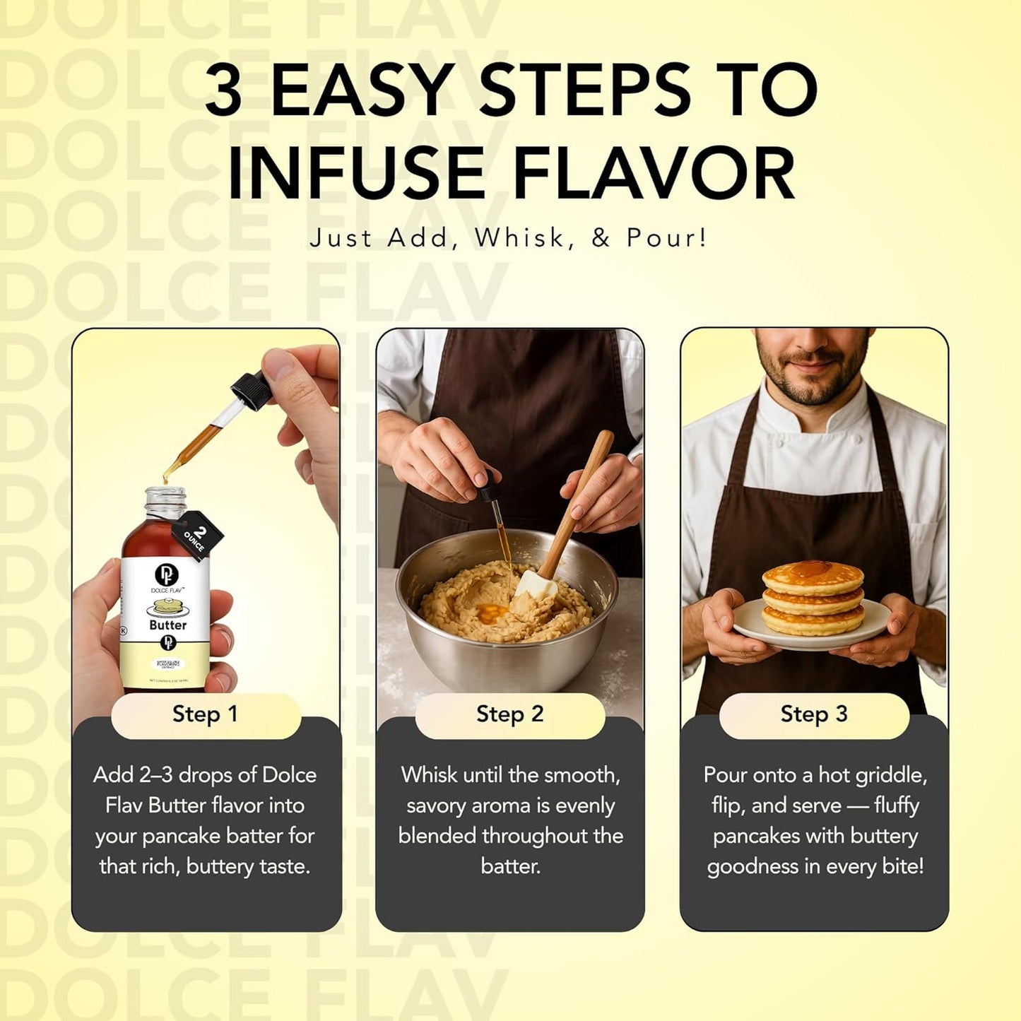 Dolce Flav Butter Extract – 2 Ounce Water-Soluble Kosher, Sugar-Free, Concentrated Imitation Butter Flavor for Baking, Cookies & Frostings, Includes Measured Dropper