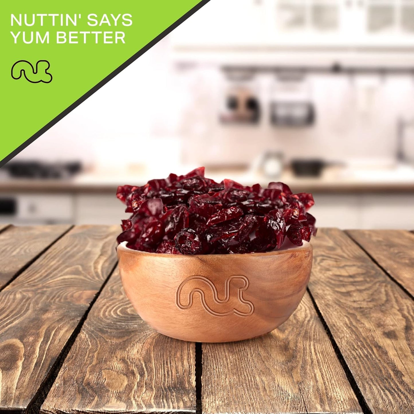 NUT CRAVINGS - Sun Dried Whole Cranberries, Lightly Sweetened (32oz, 2 LB) Bulk Dry Fruits Packed Fresh in Resealable Bag - Sweet Healthy Snack, Naturally Grown, Vegan, Kosher