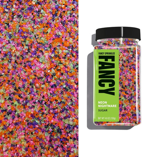 Fancy Sprinkles Limited Edition Halloween Neon Nightmare Sugar (4 OZ)