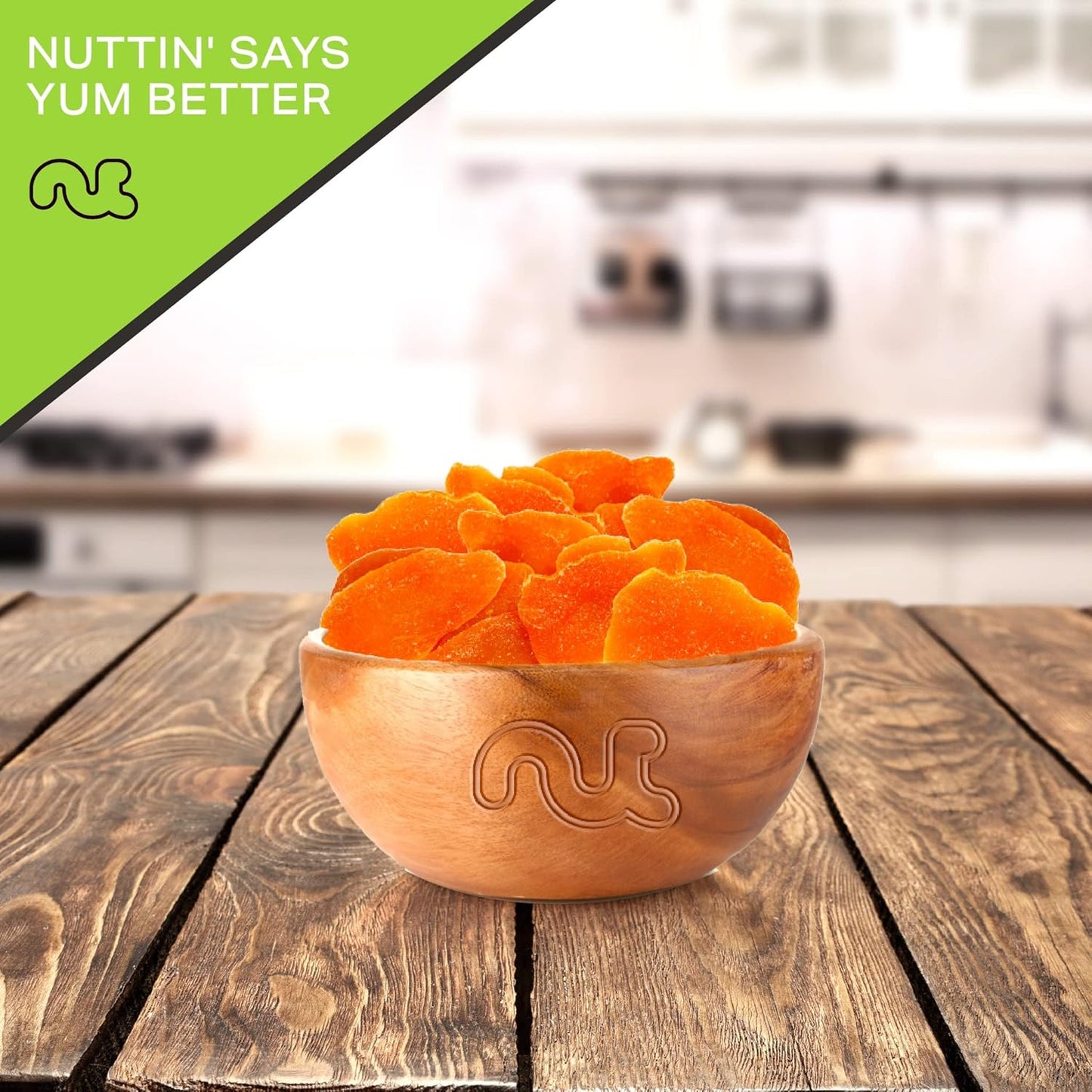 NUT CRAVINGS - Sun Dried Mango Slices, Lightly Sweetened (32oz, 2 LB) Bulk Dry Fruits Packed Fresh in Resealable Bag - Sweet Healthy Snack, Naturally Grown, Vegan, Kosher