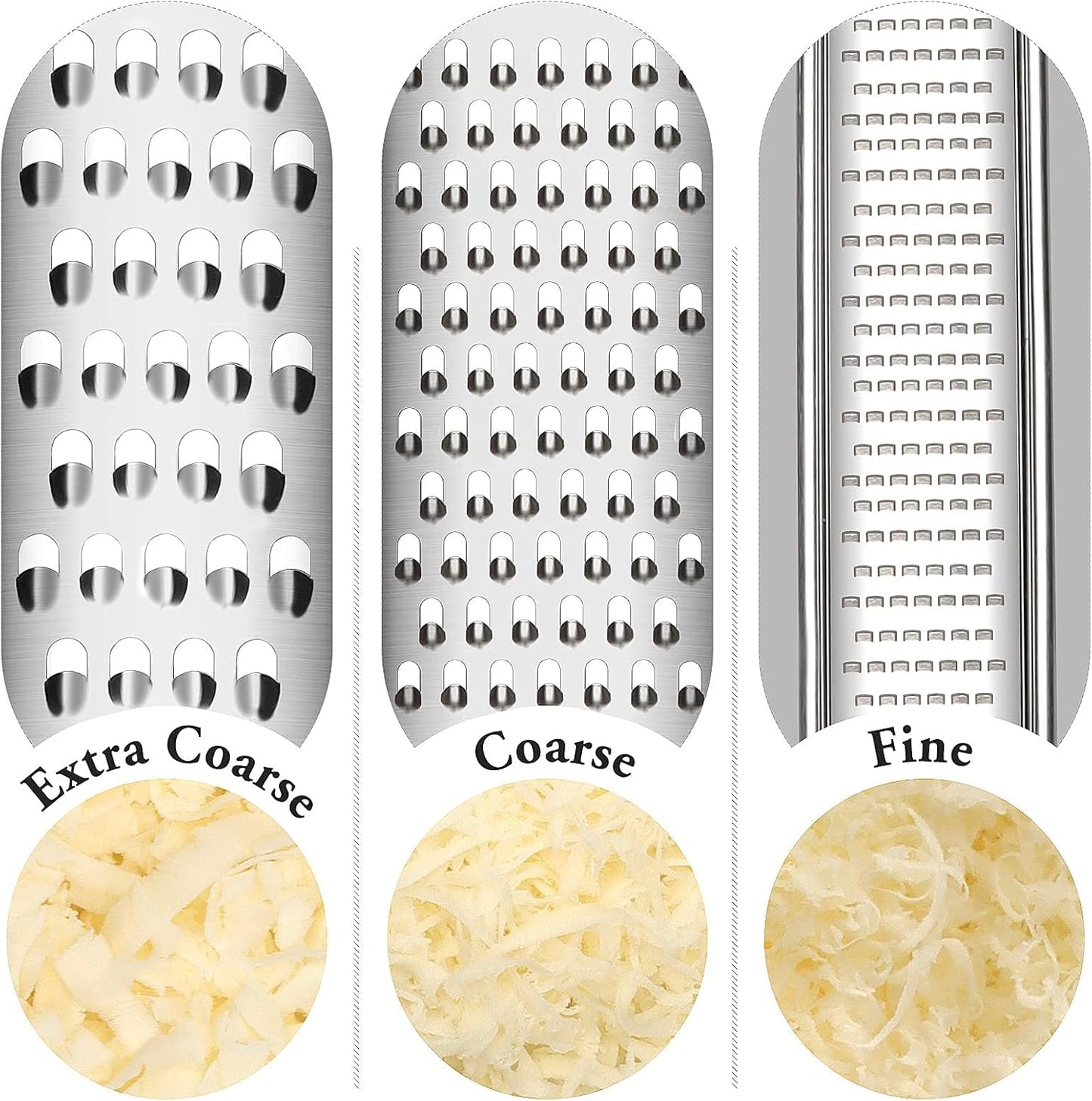 Cambom Lemon Zester Grater Three-piece Suit - Heavy Duty Kitchen Tool for Parmesan Cheese, Ginger, Garlic, Nutmeg, Chocolate, Vegetables，Fruits，Stainless Steel Grater Dishwasher Safe Blue