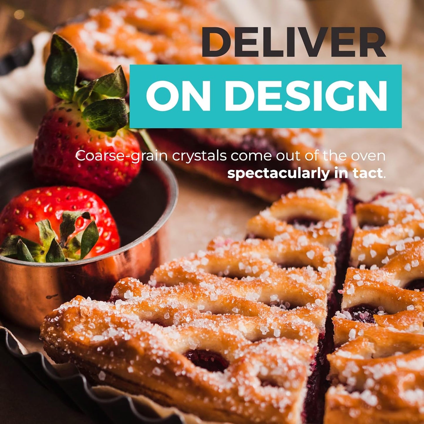 Sparkling Sugar (2.5lb) White Sparkling Sugar Crystals for Baking, Sanding Sugar, Extra Coarse Grain, Bright White, Maximize Sparkle, Holds Under Heat, Adds a Sweet Crunch, Non-GMO Sourced, Tested and Verified Gluten Free, Premium Quality