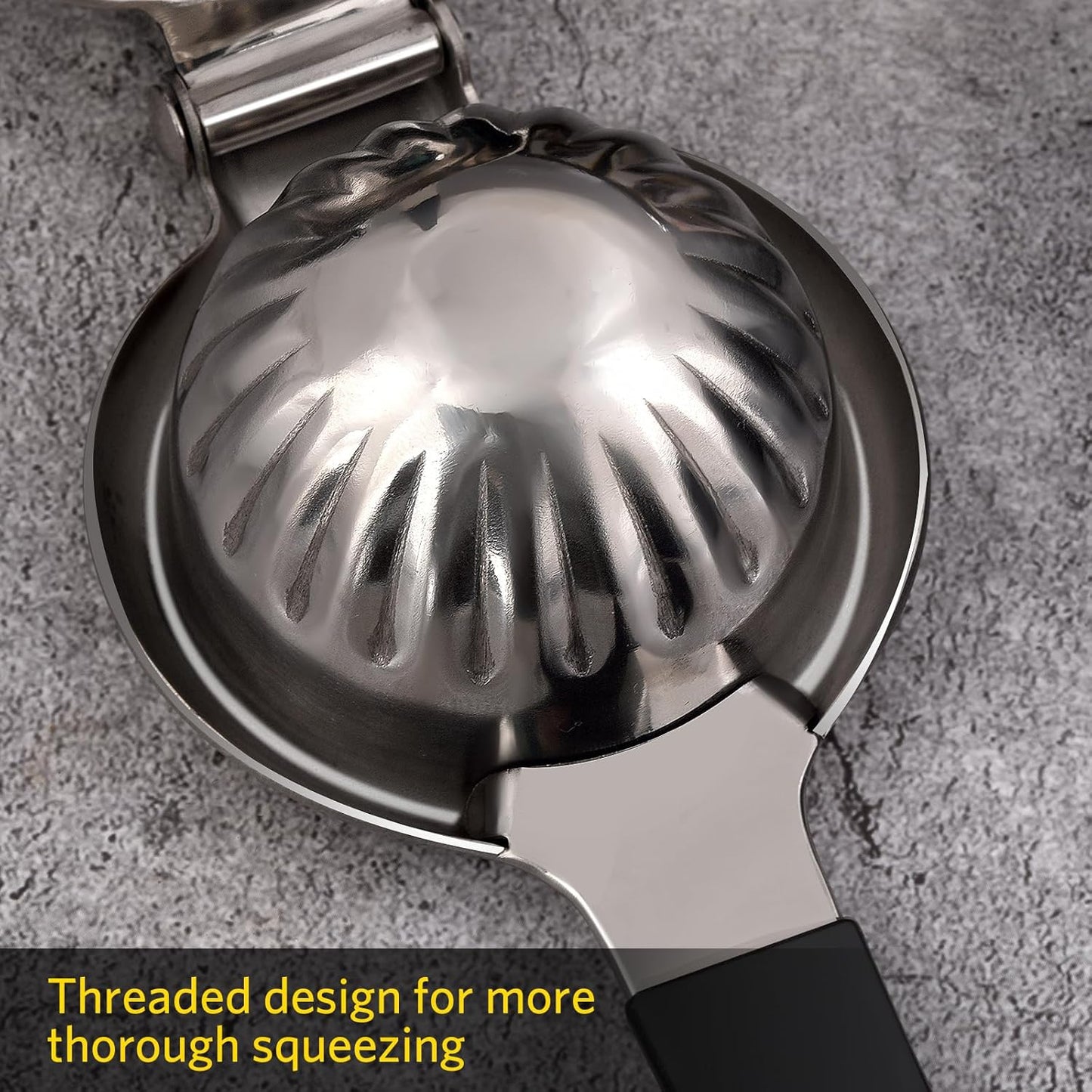 Lemon Squeezer, Sopito Stainless Steel Citrus Squeezer with Mesh Strainer Heavy Duty Lemon Press with Large Metal Bowl for Seedless Juicing, Non-Slip Grip Design Manual Juicer