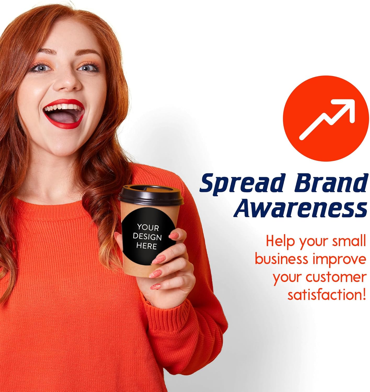 5-1000 Custom Vinyl Stickers - Upload Your own Image, Text, Design, Logo - Personalized Logo Labels for Handmade, Packaging, Bottle, Jars, Candle, Brand Stickers (Black, 5x5)