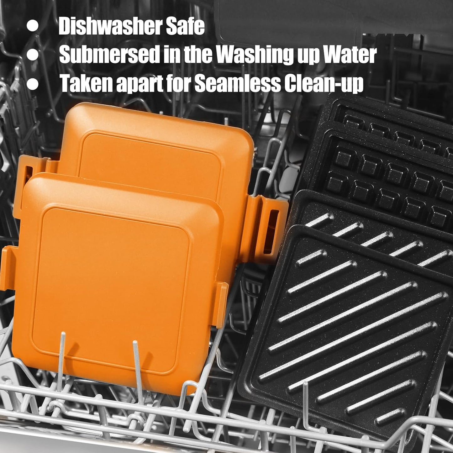 Microwave Sandwich Maker & Waffle Maker 2-in-1 Set - Full Wrap detachable Silicone waffle sandwich maker for Breakfast/meats,Fast Grilled cheese,Dishwasher Safe,Portable for Home/Travel/Gifts