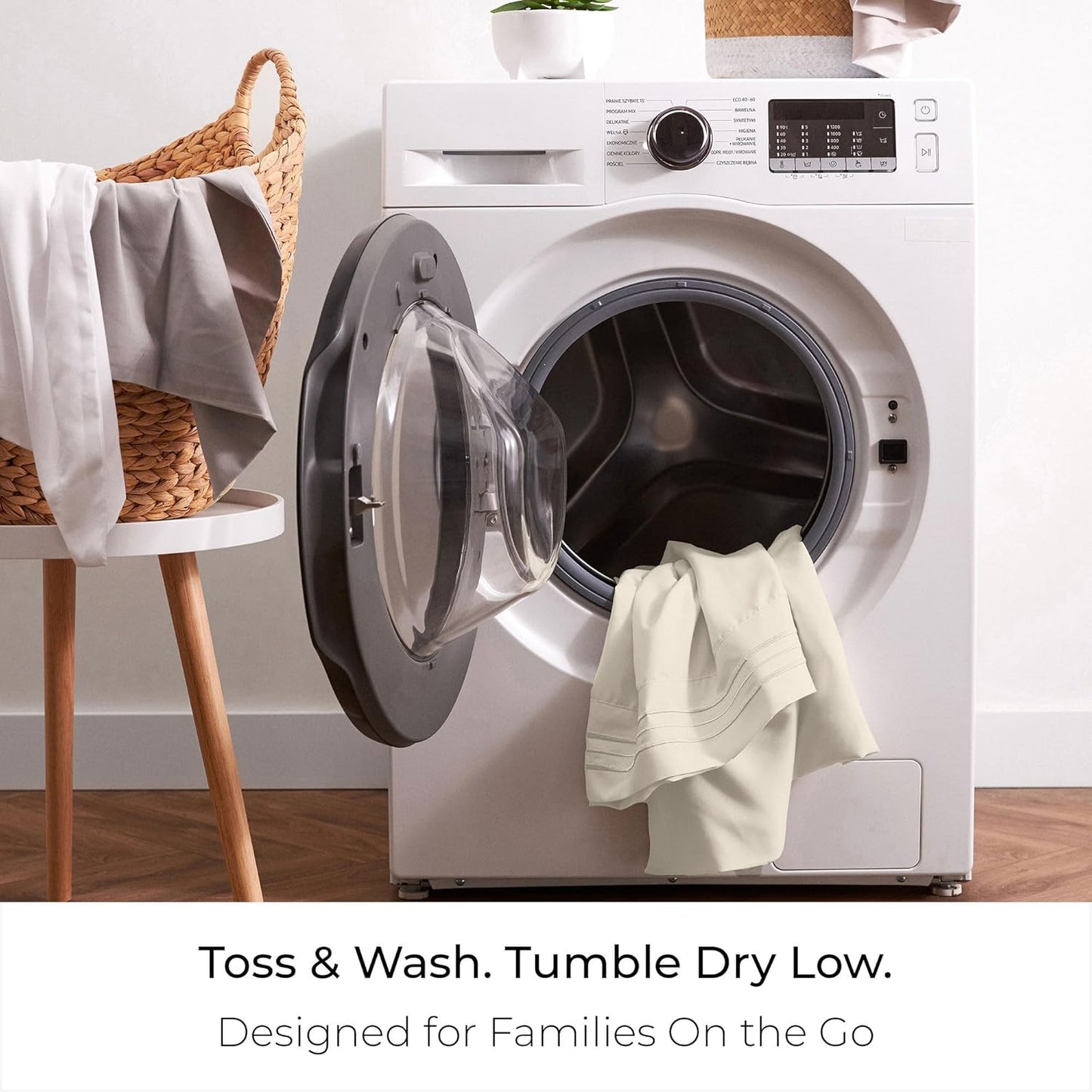 Mellanni King Sheets Set - 4 PC Iconic Collection Bedding - Hotel Luxury, Extra Soft, Cooling Bed Sheets - Wrinkle, Fade, Stain Resistant (King, Golden Ivory)