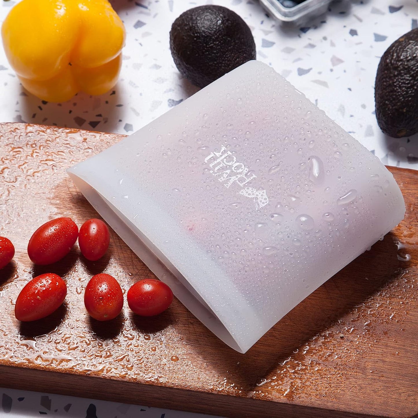 Reusable Silicone Food Storage Bag, for Microwave, Oven, Fridge, Freezer & Sous Vide Zip Sealed Containers (2 Large size 53oz 1500ml)…