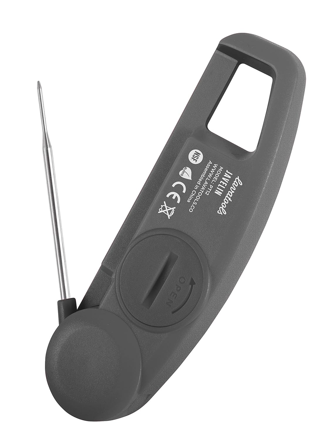 Lavatools Javelin® Ultra-Fast 3-Second Digital Instant Read Meat Thermometer for Grill and Cooking, 2.75" Probe, Compact Foldable Design, Large Display, IP65 Water Resistant, NSF Certified – Sesame