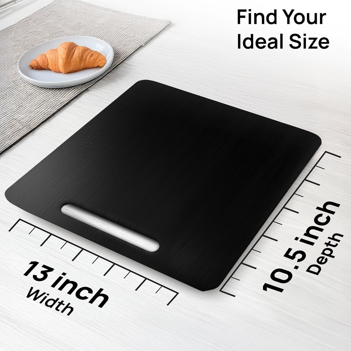 Ibyx Elegant Sliding Tray for Your Coffee Maker & Heavy Kitchen Appliances - Sturdy, Slides Easily from Under The Cabinet (Black, 13”W x 10.5”D)