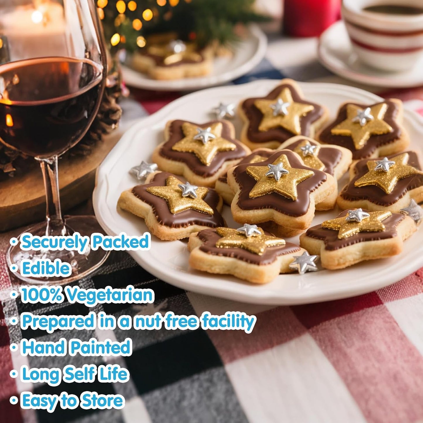 Edible Silver Star Sugar Sprinkles, Mix Size, Candy Star Sprinkle for Cake Decorations and Cupcake Toppers, Ice Cream, Wedding Party Valentines Christmas Supplies 130g/4.58ounce