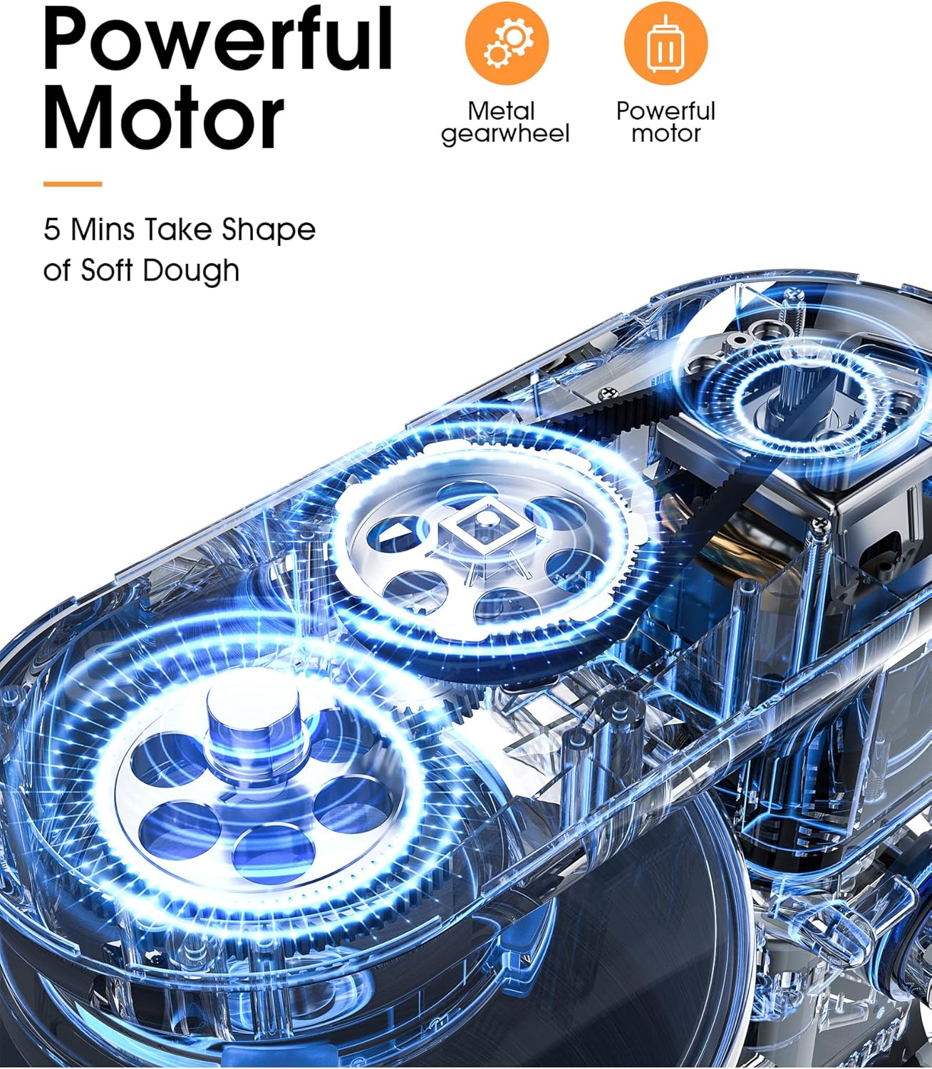 Facelle Stand Mixer, Electric Kitchen Mixer, 660W 6 Speed Tilt-Head stand mixer with Pulse Button, Attachments include 6.5 QT Bowl, Dishwasher Safe Beater, Dough Hook, Whisk & Splash Guard - Purple