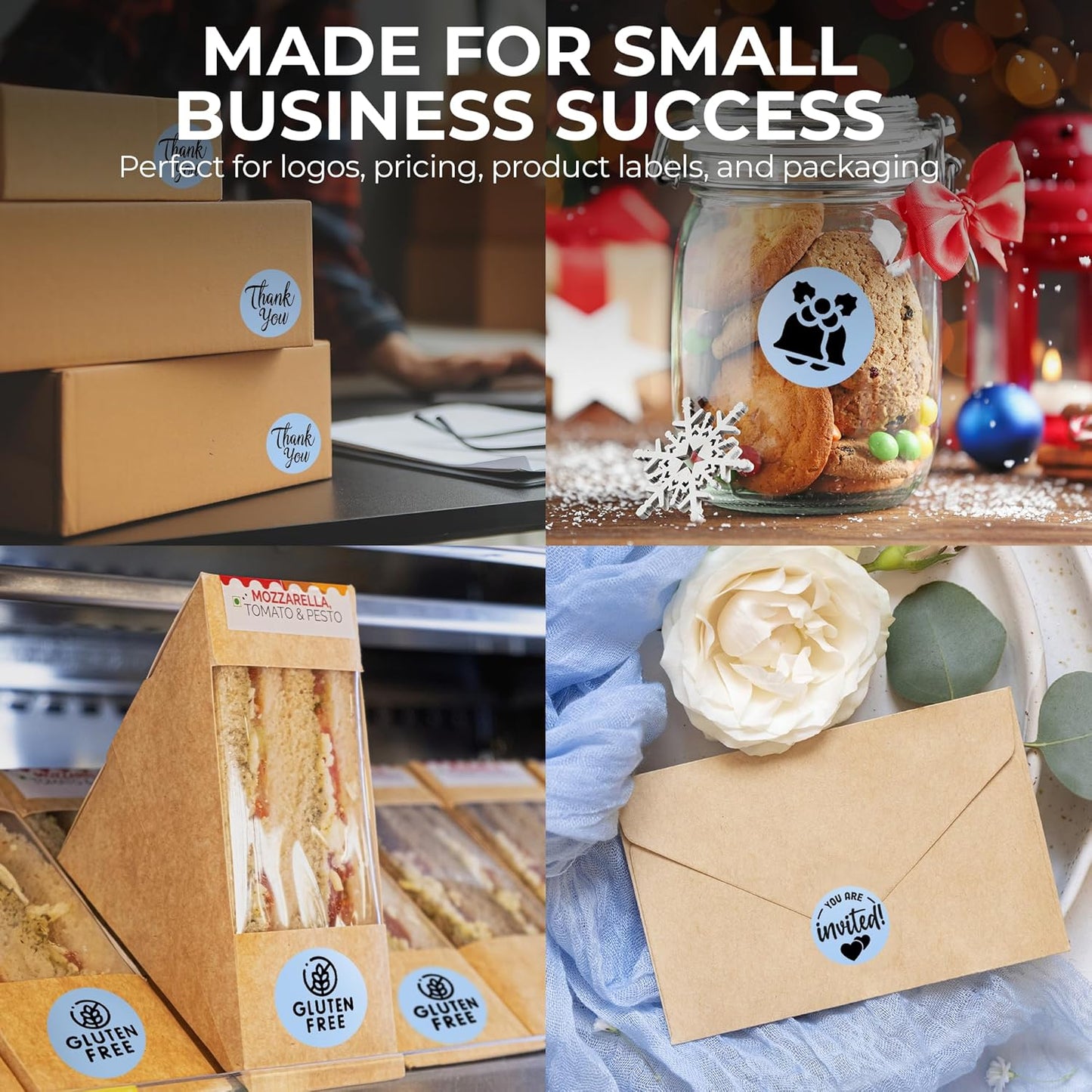 Perco Blue 2-Inch Perforated Circle Dot Thermal Sticker Labels — 735 Stickers/Roll, Direct Thermal Printer Compatible—with Permanent Adhesive for Organizing, Color Coding, Bin Labeling—Made in USA