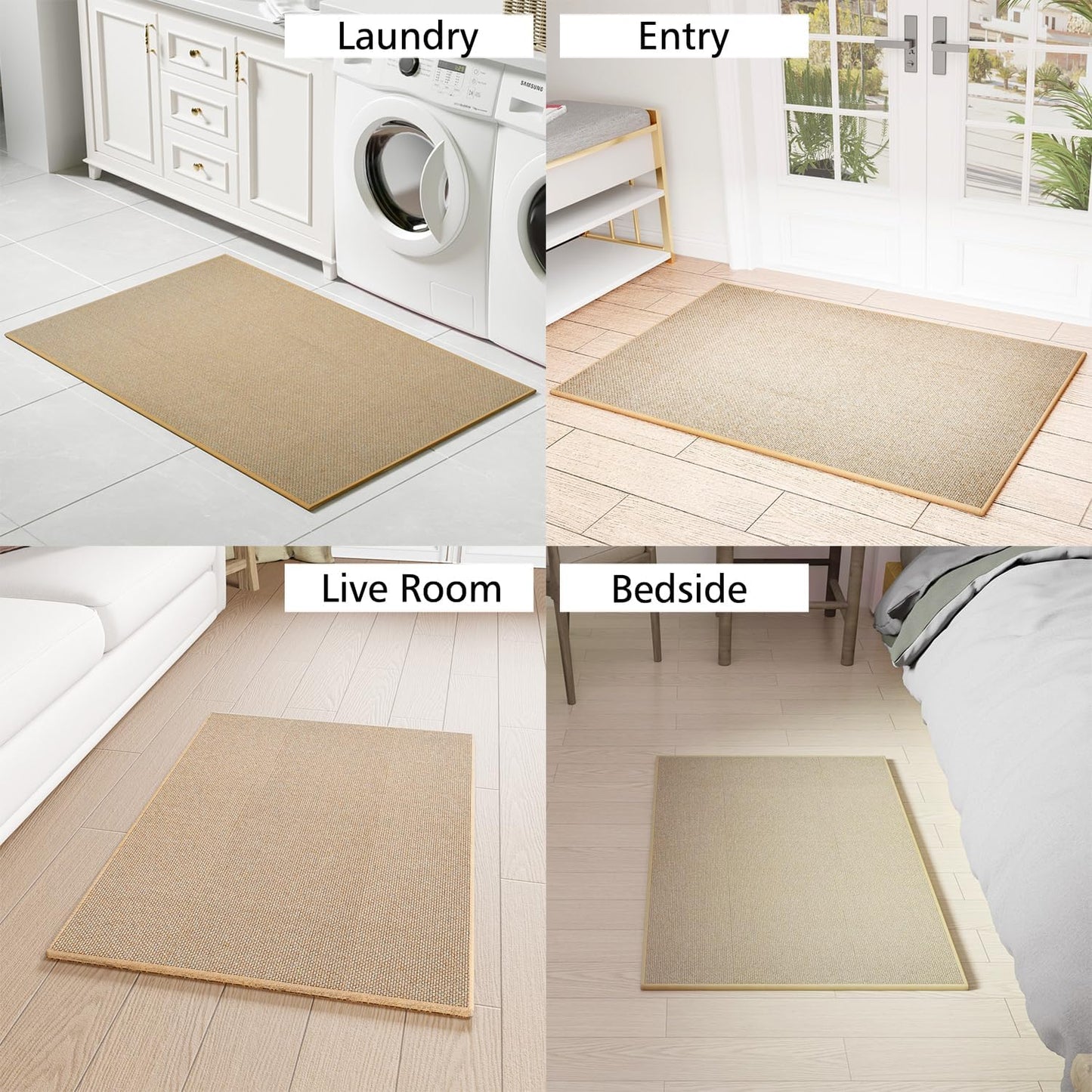 Kitchen Mat 1 PCS, Cushioned Non Slip Rugs for Kitchen Floor, Absorbent Runner Comfort Standing Mats Washable for Kitchen, Office, Home (Brown, 24"x36")