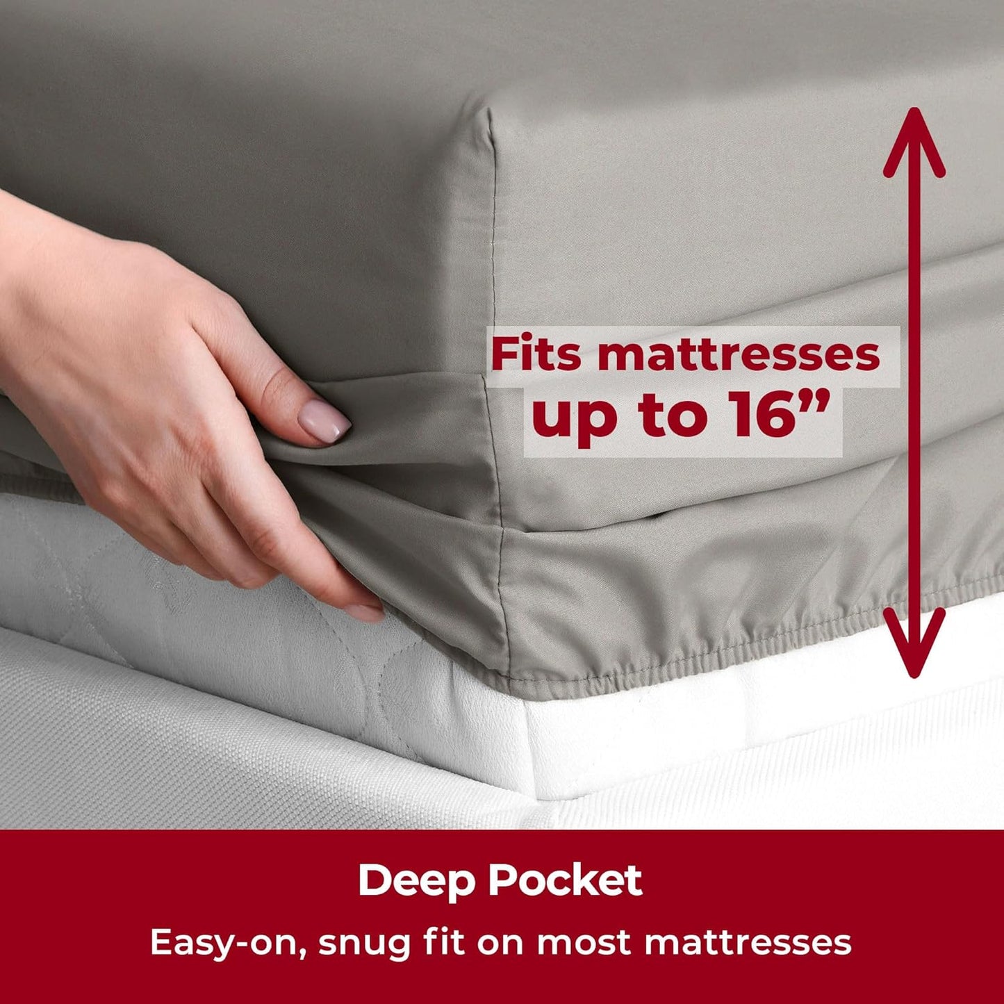 Mellanni Twin XL Sheets Set - 3 PC Iconic Collection Bedding - Hotel Luxury, Extra Soft, Cooling Bed Sheets - Wrinkle, Fade, Stain Resistant (Twin Extra Long, Taupe)