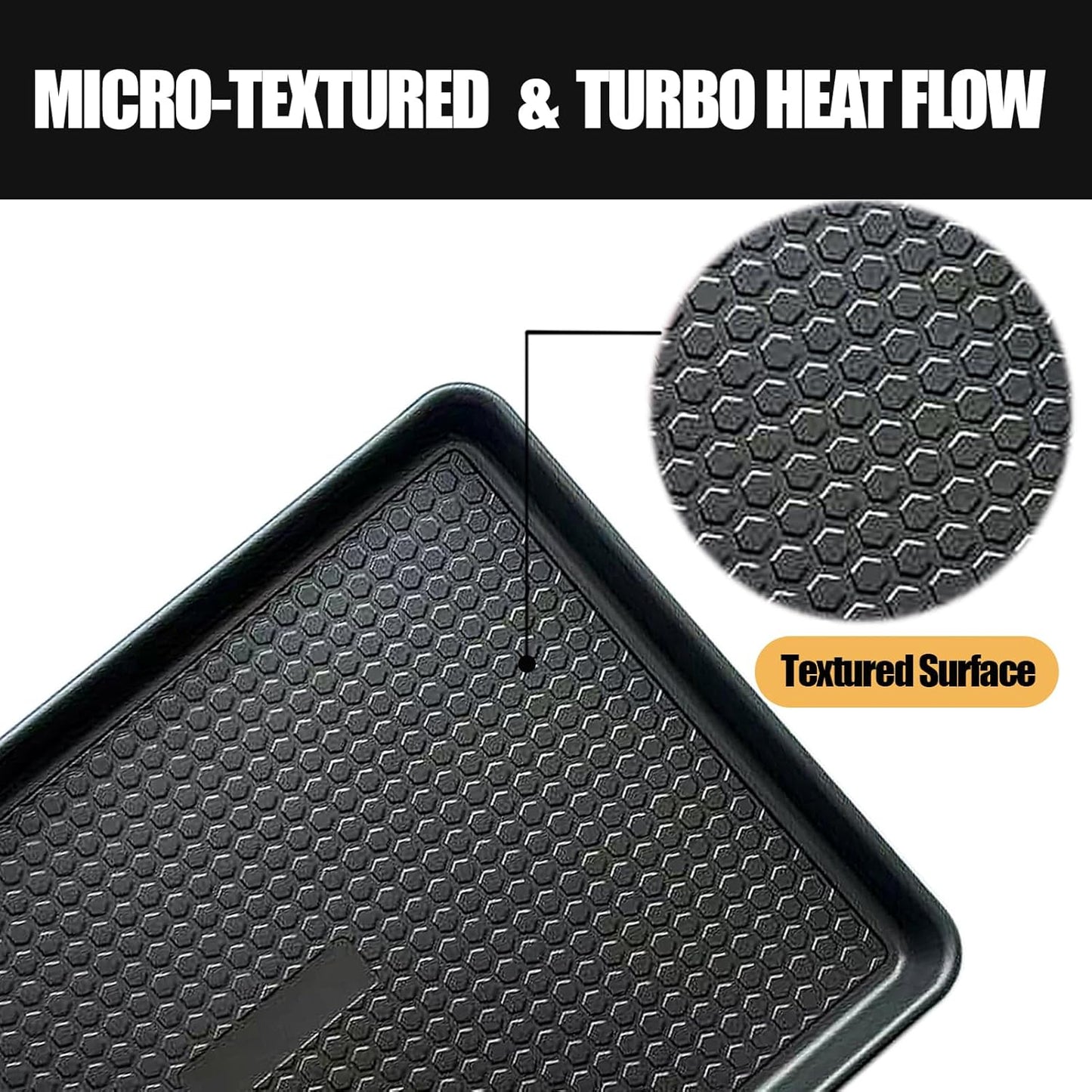 Large Baking Sheet Set (2 Pack) - Half Sheet Pan 17.7x12.2 Inch, 0.8mm Heavy Duty Carbon Steel, Nonstick & Warp Resistant Cookie Sheet for Baking, Roasting, Textured Pattern, Dark Grey