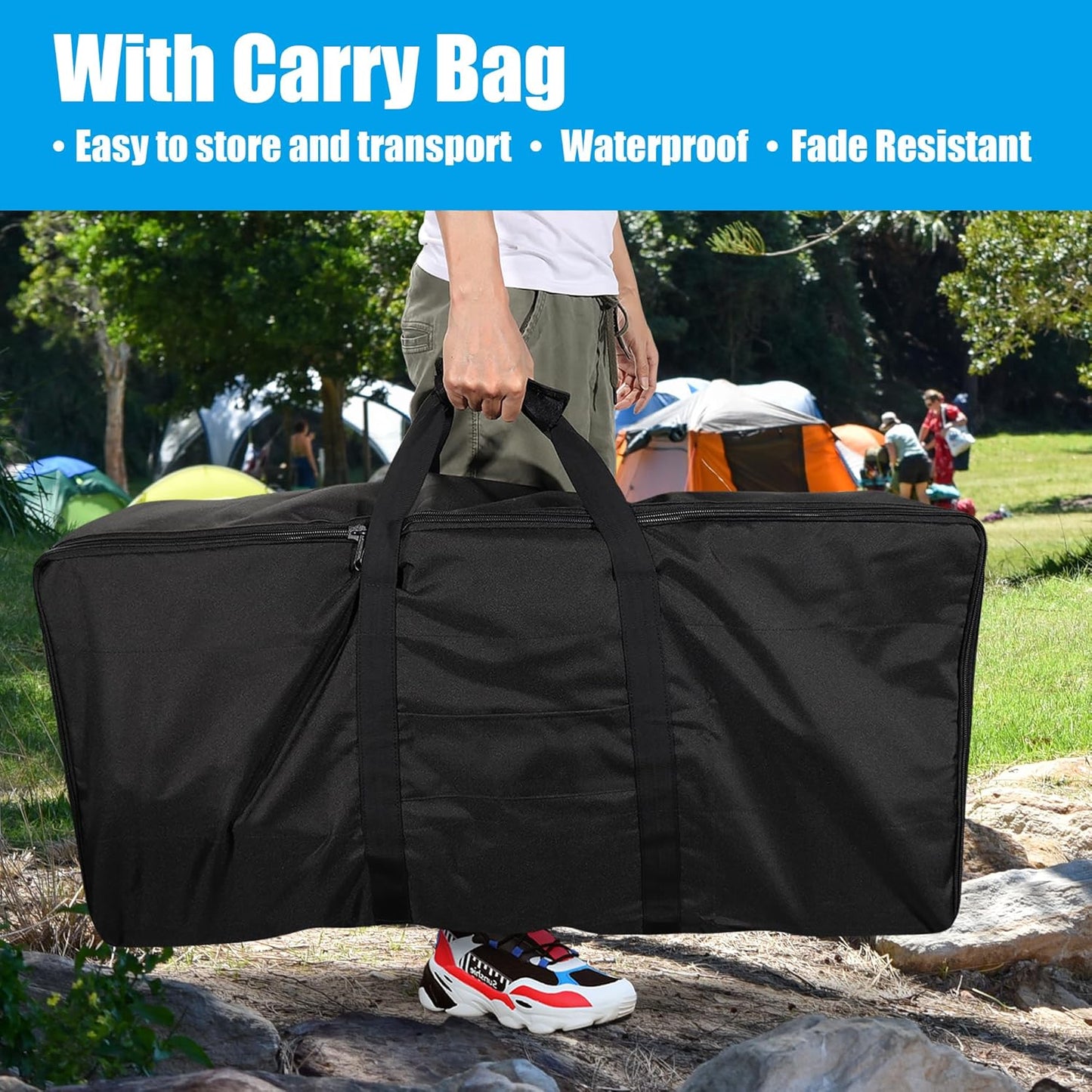 Professional 14x32 in Flat Top Steel Griddle for Camp Chef EX60LW EX60P,Fry Griddle Accessories for Camp Chef 2 Burner Propane Stove Grill,1 Carry Bag